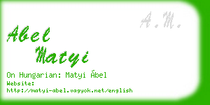 abel matyi business card